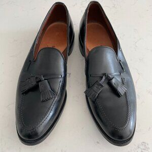 Allen Edmonds Grayson Almond Toe Genuine Leather Tassel Slip On Dress Loafer Blk
